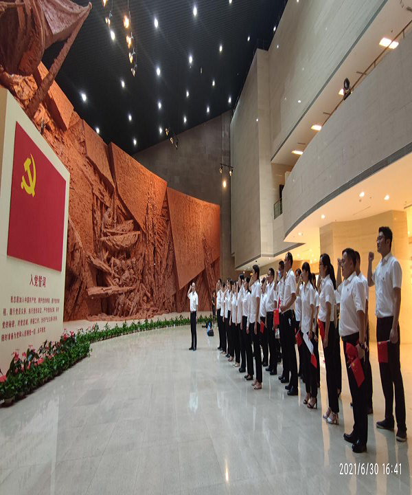 徽盐地产集团发展“追忆汗青，沉温入党自愿书”主题活动